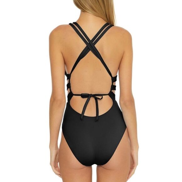 BECCA Black Elaine One Piece Swimsuit! Retail$128 - Picture 3 of 7